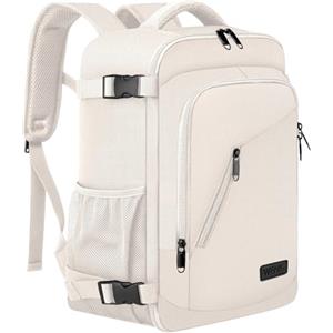 WENIG Bagaglio a Mano 40x20x25 per Ryanair Zaino da Viaggio Aereo Piccolo Borsa da Cabina per Voli Zaino Donna Uomo 14 Pollici Zaino Porta PC con Caricatore USB per Scuola Trekking Lavoro Beige