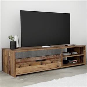 Forte Möbel Forte PACO - Mobile TV 120, moderno, con 1 lembo per TV, in legno, stile vintage, effetto legno, 120 cm di larghezza x 31,8 cm di profondità x 42,1 cm di profondità