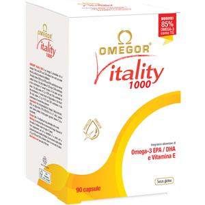 U.G.A. Nutraceuticals Srl Omegor Vitality 1000 Integratore Omega 3 90 Capsule con Vitamina E