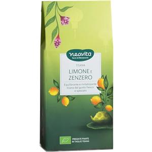 Neavita Tisana Biologica Limone e Zenzero - 80g, con mela, zenzero e lemongrass