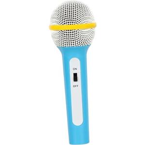 MagiDeal Microfono giocattolo finto, attività di registrazione per bambini, per feste, finto canto, microfoni da palco, giocattolo per feste di, Blu