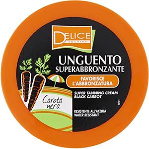Delice Solaire Unguento Super Abbronzante, Carota Nera, Accelera Abbronzatura, Resistente all'Acqua, Dermatologicamente Testato - 150 ML