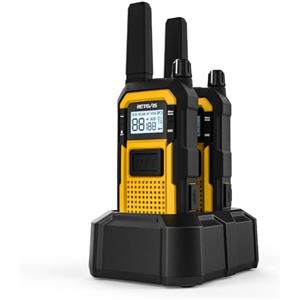 Retevis RB648 Walkie Talkie, Radio Bidirezionale Impermeabile IP67,walkie talkie professionali Anticaduta, Antipolvere, Tripla Prova Avanzata,Adatto per edifici Industriali (2 Pezzi, Giallo)