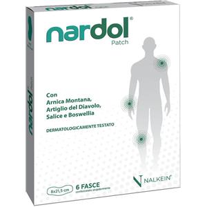 NALKEIN Nardol Patch - Dispositivo Medico con Arnica Montana, Artiglio del Diavolo, Salice e Boswellia - Confezione da 6 Pezzi