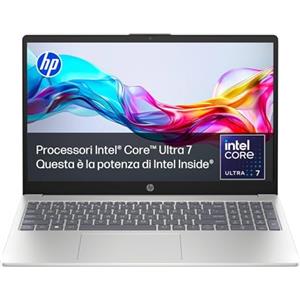 HP Omnibook 5 16-af1000sl, Intel Core Ultra 7-255U, Intel Evo Edition, AI, RAM 16GB LPDDR5, SSD 512 GB, Display 16" 2K IPS 300 Nits, Antiriflesso, True Vision FHD Cam, Windows 11, Argento