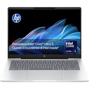 HP OmniBook 7 AI 14-fr0001sl, Notebook, Intel Core Ultra 5-225U, 16GB RAM, 512GB SSD, Display 14" OLED 2K 300 Nits, AI PC, 5MP IR Privacy Cam TNR, Windows 11, Argento
