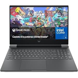 HP Victus 15-fa2003sl Notebook, Intel Core 5-210H, 16GB RAM, 512GB SSD, Display 15.6'' FHD IPS 144Hz, Wi-Fi, Nvidia RTX 5050 8GB, Windows 11, 3 mesi di Game Pass Inclusi, Grigio