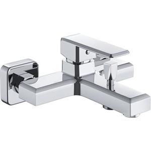 MORADO Miscelatore Monocomando per Vasca da Bagno,Rubinetto per Vasca da Bagno,Miscelatore Monocomando Esterno per Vasca/Doccia,in Ottone Cromato,Forma Quadrata