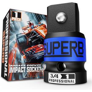 KIRXST 1 pezzi Adattatore Bussola, Set di Adattatori Chiave Cricchetto, Adattatore per Bussola di Impatto 3/4" a 1" per Chiavi a Cricchetto e Dinamometrica