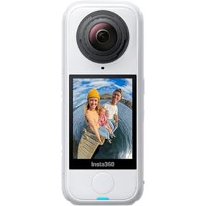 Insta360 X4 Air Bianco artico- Videocamera leggera 165g 8K 360, Selfie stick Invisibile, lenti sostituibili, prima registri poi inquadri, cover antivento integrata, stabilizzazione FlowState.