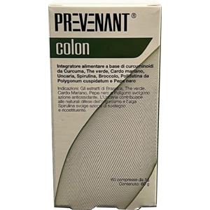 FARMACEUTICA VENETA Srl PREVENANT Colon - Integratore alimentare con curcuminoidi, the verde, cardo mariano e spirulina - 60 Compresse