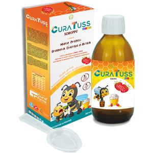 CURA FARMA Curalife Curatuss Kids Fragola 200 ml - Integratore Alimentare con Miele e Propoli per Naso e Gola