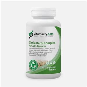 Vitaminity Cholesterol Complex HDL/LDL Balancer, Integratore Alimentare, a Base di Riso Rosso, Berberina, Mela Annurca - Formato da 60 Capsule