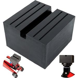 Your Day Mate Supporto universale in gomma, a parallelepipedo per martinetto, supporto 75 x 75 x 50 mm con taglio a U 12 x 10 mm, per tutte le auto fino a 3.5 tonnellate, blocchetto antiscivolo per cric di manovra