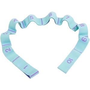 FIBOUND 1-Pezzo Fascia Elastica per Stretching con 10 Anelli Regolabili: Perfetta per Fisioterapia, Pilates, Yoga, Danza e Allenamenti di Ginnastica. Migliora Flessibilità.