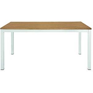 KONTE.DESIGN Tavolo PORTOFINO allungabile in legno effetto rovere, struttura in metallo bianco, 120x80 cm, multicolore