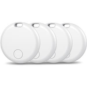 aowoka Air Tracker Tag 4 Pezzi, Funziona con Apple Dov'è (Solo iOS), Localizzatore Bluetooth Trova Oggetti 365 Giorni, Batteria Sostituibile, Impermeabile IP67, Chiavi/Portafoglio/Bagagli/Valigie, Bianco