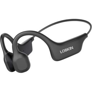 LOBKIN Cuffie Conduzione Ossea, Auricolari Conduzione Ossea Bluetooth Senza Fili, Auricolari Sportive Bluetooth Impermeabili，Open Ear Wireless Sport Cuffie per Ciclismo,Corsa,Fitness