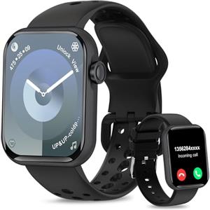 Fitonme Smartwatch Uomo Donna (2 cinghie)1,83'' HD Smart Watch Con Chiamata Bluetooth, Frequenza Cardiaca e Monitoraggio Del Sonno, IP67 Impermeabile, 100+ Modalità Sport Fitness Tracker iOS Android,Nero