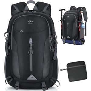 RAINSMORE Zaino Trekking 40 Litri, Impermeabile Pieghevole Ultraleggero da Montagna ed Escursionismo Con Scomparti Impermeabili e Strisce Riflettenti, per Viaggi Uomo Donna