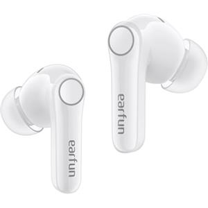 EarFun Air Pro 4+ Cuffiette Bluetooth, Cancellazione Adattiva del Rumore | 6 Microfoni, Doppio Driver, Hi-Res Audio, LDAC, Qualcomm aptX Lossless, Bluetooth 6.0, 54 Ore, Ricarica Wireless,IP55, Blanco