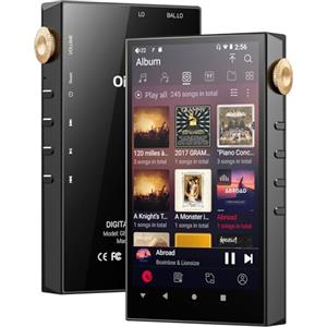 Oilsky Lettore Audio Hi-Res, Oilsky 160GB Lettore MP3 HiFi Bluetooth e WiFi, Lettore Spotify Digitale DSD512 Senza Perdita, 4,4 mm Bilanciato, Doppio DAC ESS, 4GB RAM, 4,02