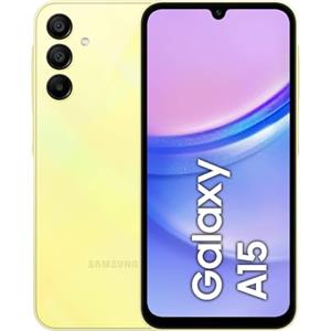 Samsung Galaxy A15, Smartphone Android 14, Display Super AMOLED 6.5 FHD+, 8GB RAM, 256GB, memoria interna espandibile fino a 1TB, Batteria 5.000 mAh, Yellow [Versione Italiana]