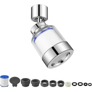 HASLED Filtro Acqua Rubinetto, HASLED Filtro Acqua Rubinetto, Filtri Per Rubinetti in Cotone PP da 2 Pezzi, Filtri per Acqua per Rubinetti in Rame, Filtri per Rubinetti Trasparenti per Cucina, Bagno