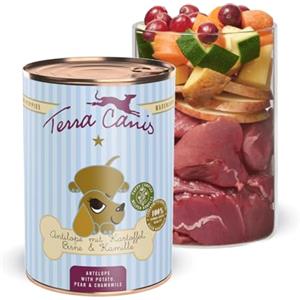 Terra Canis Puppy Antilope 400g - Alimento umido di alta qualità per cuccioli con carne di antilope, patate, pera, castagne e camomilla