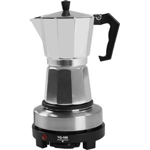 RjcdOPL Caffettiera elettrica italiana con base 500 W, per 6/3 tazze da espresso, 5 temperature regolabili fino a 200 ℃, spegnimento automatico (300 ml)