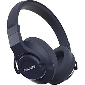 Pantone Celly, Cuffie Wireless Linea Pantone, Tecnologia Bluetooth 5.0 con Cancellazione Attiva dei Rumori di Sottofondo, Padiglioni Imbottiti e Archetto Regolabile, 16 ore di Riproduzione Musicale, Navy