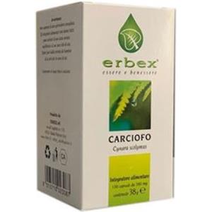 Erbex Carciofo 100 Capsule 380mg - Integratore per Ipercolesterolemia e Insufficienza Epatica