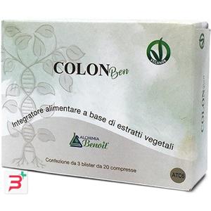 Alchimia Benoit Colon Ben - Integratore con Camomilla e Psillio per il Benessere Digerente - 60 Compresse