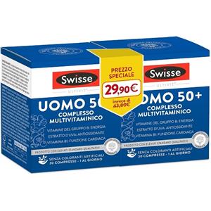 Swisse Multivitaminico Uomo 50 - Integratore con 13 Vitamine, 10 Minerali e 3 Estratti Erbali, 30 Compresse Bipack