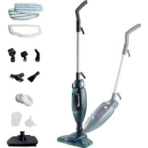 Ariete 4175 Steam Mop Foldable 10 in 1, Scopa a Vapore Pieghevole, 1500 Watt, 10 funzioni in 1, Kit accessori, Capacità 350 cc, Blu