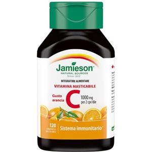 Jamieson Vitamina C 1000 mg Masticabile Gusto Arancia - 120 Compresse per il Sistema Immunitario