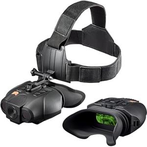 Nightfox Occhiali per visione notturna - Nightfox Swift Max Binocolo montato sulla testa per visione notturna, obiettivo NVG grandangolare 1x, binocolo a infrarossi in stile militare per adulti per ambienti a