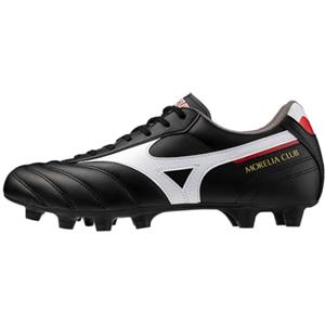 Mizuno Morelia II Club, Scarpe da Calcio Uomo (Nero/Bianco/Rosso, Sistema Taglie Calzature EU, Adulto, Numero, Media, 39)
