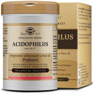 Solgar Acidophilus - Integratore Probiotico in Capsule Vegetali per l'Equilibrio della Flora Intestinale - 50 cps