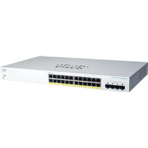 Cisco CBS220-24P-4G Switch Gestito L2 Gigabit Ethernet (10/100/1000) con Power over Ethernet (PoE ) - 24 Porte RJ-45 e 4 Moduli SFP - Montaggio Rack 1U