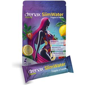 PALADIN PHARMA Drenax Forte Slim Water Fragola e Limone - Integratore Drenante in 24 Bustine Effervescenti con Betulla, Pilosella e Ananas