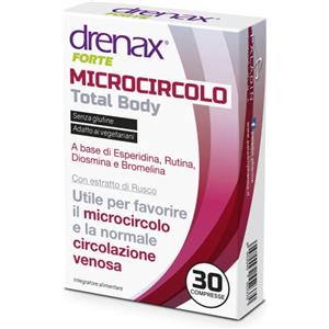 Paladin Pharma Drenax Forte Microcircolo Total Body - Integratore con Flavonoidi e Rusco, 30 Compresse