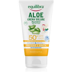 Equilibra Aloe Crema Solare Bambini SPF 50 - Protezione molto alta per pelli delicate, 150 ml