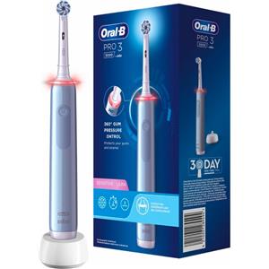 Oral-B Pro 3 Spazzolino Elettrico Ricaricabile Blu con Timer e 2 Testine di Ricambio