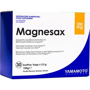YAMAMOTO RESEARCH Magnesax - 30 bustine di Magnesio bisglicinato al Limone, alta biodisponibilità e assorbimento