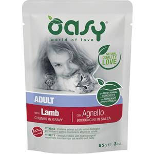 Oasy Umido Gatto Bocconcini Adulto Agnello 85 g