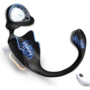 CSEDF-CRYP Anal Plug Vibratore per Uomo Sex Toys con Telecomando, Prostata Vibratore Anale butt Plug Analesex Toy con Anello Vibrante Anello per Pene per lui, Massaggiatore Prostatico Plug anale-dilatatore uomo