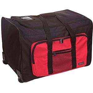 Portwest B907BKR Borsa Trolley Multi Tasche, Nero/Rosso