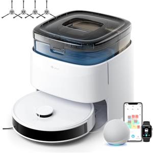 LEFANT M3 Robot Aspirapolvere Lavapavimenti con Mappatura, 12,000 Pa, Panno Sollevabile, Stazione Tutto in Uno, Navigazione dToF, Evitamento PSD, Auto-Svuotamento, Asciugatura, WIFI/App/Alexa