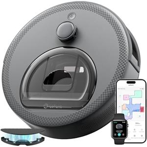 LEFANT M330 Robot Aspirapolvere Lavapavimenti con Mappatura, 5000Pa, Navigazione Laser dTOF, Evitamento Ostacoli PSD, 150min Autonomia, WiFi 2.4G/5G, Alexa, per Peli Animali e Pavimenti Misti, Grigio